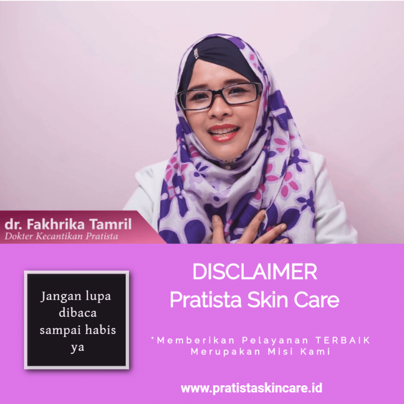 disclaimer pratista skin care